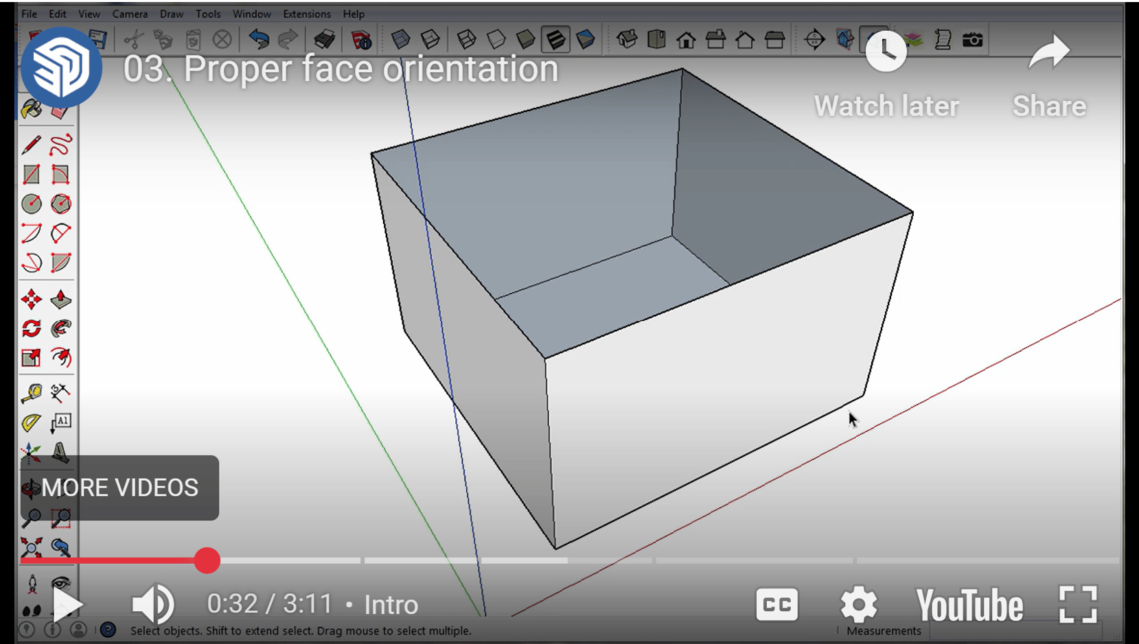 Using Sketchup with Visiofy - Proper face orientation video tutorial